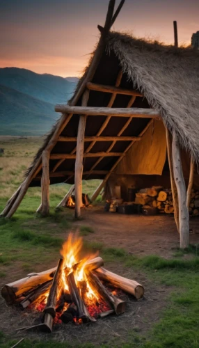 iron age hut,log fire,bannack camping tipi,straw hut,campfires,wood-burning stove,fireplaces,fireside,fire place,camping tipi,campfire,hygge,firepit,fire bowl,fire pit,wood stove,camp fire,wood fire,yurts,warm and cozy