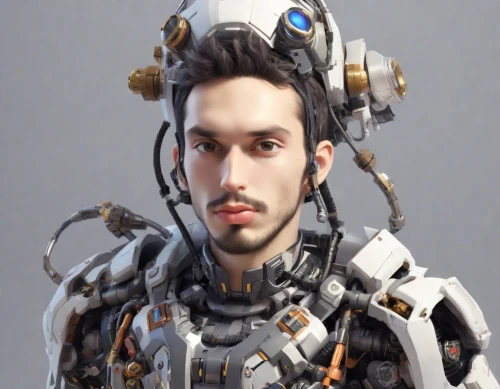 cyborg,cybernetics,3d man,exoskeleton,humanoid,bot,cyberpunk,mechanical,mech,3d model,engineer,artificial intelligence,ai,scifi,cinema 4d,shepard,streampunk,futuristic,chat bot,man with a computer,Digital Art,3D
