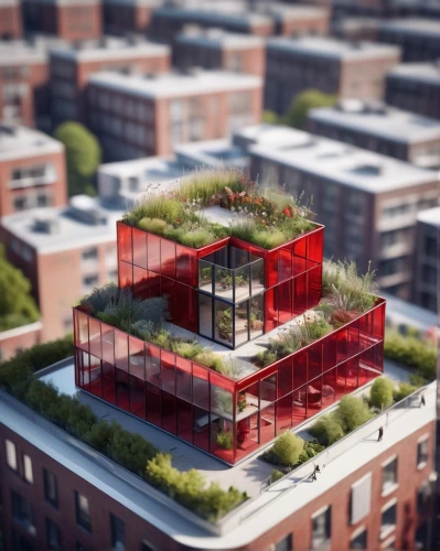 roof garden,cubic house,mixed-use,block balcony,apartment building,red bricks,urban design,red brick,balcony garden,3d rendering,hoboken condos for sale,sky apartment,residential tower,roof terrace,an apartment,apartment block,glass building,balconies,fire escape,red roof,Unique,3D,Panoramic