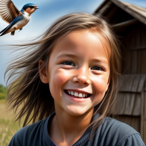 little girl in wind,children's background,world digital painting,kids illustration,barn swallow,child portrait,flying girl,nomadic children,digital painting,bird painting,flower and bird illustration,photo painting,bird illustration,western bluebird,world children's day,american indian,child playing,girl and boy outdoor,little girl running,the american indian