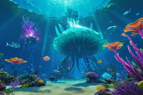 underwater background,underwater landscape,underwater oasis,coral reef,under the sea,under sea,underwater playground,underwater world,aquarium,ocean underwater,ocean floor,sea life underwater,undersea,reef tank,aquarium decor,the bottom of the sea,deep sea,coral reefs,sealife,aquarium lighting,Illustration,Realistic Fantasy,Realistic Fantasy 20