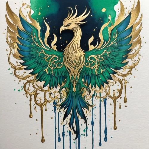 gold foil art,garuda,firebird,eagle illustration,phoenix,zodiac sign libra,gryphon,gold foil mermaid,constellation swan,caduceus,dove of peace,the zodiac sign pisces,zodiac sign gemini,gold paint stroke,phoenix rooster,harpy,winged heart,vane,boho art,pegasus,Illustration,Black and White,Black and White 34