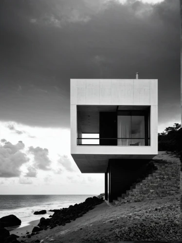 dunes house,beach house,cubic house,modern architecture,beachhouse,cube house,modern house,archidaily,danish house,frame house,arhitecture,contemporary,lago grey,architectural,kirrarchitecture,cube stilt houses,holiday home,blackandwhitephotography,model house,house by the water,Illustration,Black and White,Black and White 33