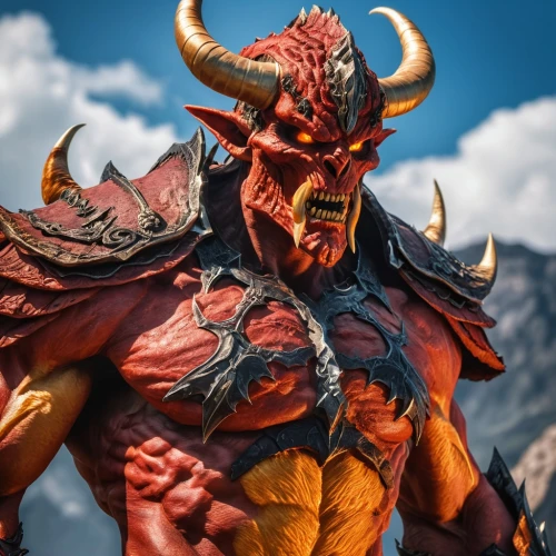 devil,fire devil,minotaur,krampus,warlord,horned,diablo,goki,garuda,red chief,massively multiplayer online role-playing game,hellboy,trioceros,butomus,maul,dragon of earth,demon,horns,skordalia,magma,Photography,General,Realistic