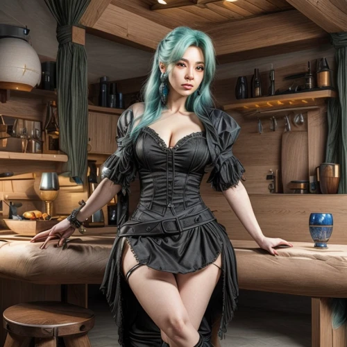 barista,cosplay image,wood elf,barmaid,female doll,gyokuro,asian costume,steampunk,apothecary,realdoll,kotobukiya,jin deui,latex clothing,japanese doll,vintage asian,pi mai,cosplay,doll paola reina,3d fantasy,dress doll