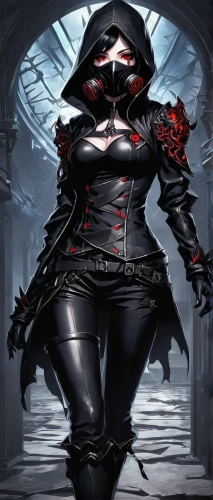 dodge warlock,darth talon,spawn,gear shaper,raven rook,core shadow eclipse,evil woman,goth woman,vampire woman,corvus,black widow,gothic woman,widow spider,neottia nidus-avis,gothic fashion,vampire lady,dark angel,assassin,corvin,pain mother,Illustration,Realistic Fantasy,Realistic Fantasy 46