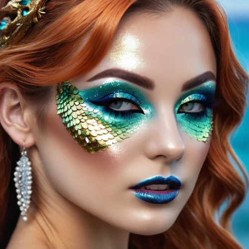 gold foil mermaid,mermaid vectors,mermaid background,fairy peacock,peacock eye,mermaid,green mermaid scale,vintage makeup,blue peacock,believe in mermaids,venetian mask,merfolk,peacock,let's be mermaids,makeup artist,cleopatra,neon makeup,little mermaid,eyes makeup,the carnival of venice,Photography,General,Realistic