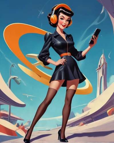 retro woman,retro pin up girl,retro girl,retro women,atomic age,pin up girl,pin-up girl,stewardess,art deco woman,retro pin up girls,vector girl,pinup girl,pin ups,flight attendant,pin up,transistor,cigarette girl,pin-up,glider pilot,pin up girls,Illustration,Retro,Retro 12