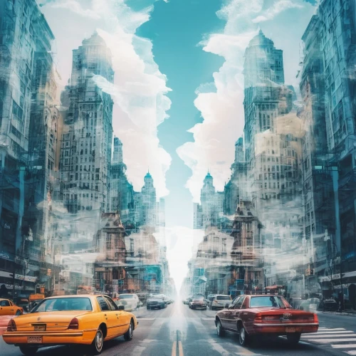 3d car wallpaper,new york streets,abstract retro,world digital painting,retro background,new york taxi,photomanipulation,fantasy city,nyc,cities,parallel worlds,cityscape,futuristic landscape,ny,vintage wallpaper,vapor,new york,vintage background,city scape,3d background,Photography,Artistic Photography,Artistic Photography 07