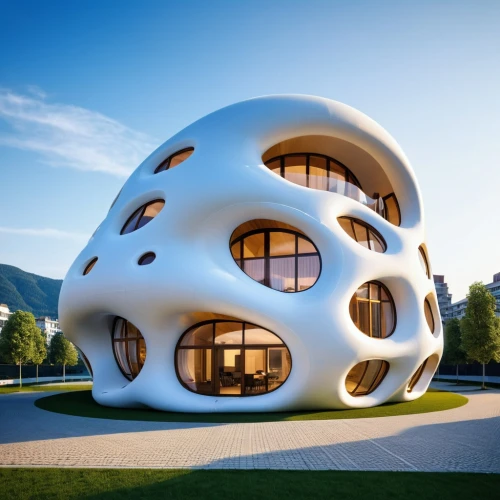 cubic house,cube house,futuristic architecture,musical dome,eco hotel,cube stilt houses,outdoor structure,honeycomb structure,swiss ball,roof domes,modern architecture,frame house,archidaily,ball cube,snowhotel,eco-construction,school design,futuristic art museum,building honeycomb,3d rendering,Photography,General,Realistic