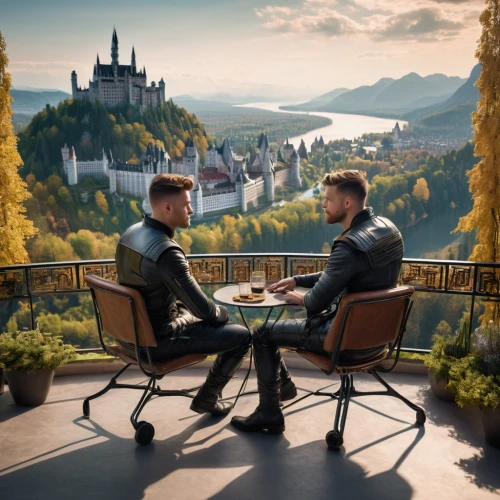 neuschwanstein,fairytale,bach knights castle,fairy tale castle sigmaringen,chess men,neuschwanstein castle,a fairy tale,bastei,germany,men sitting,romantic scene,fairy tale,bavaria,overlook,with a view,roof terrace,fairytale castle,grand hotel,transylvania,hohenzollern,Photography,General,Sci-Fi