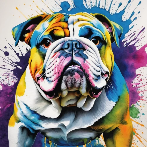 bulldog,white english bulldog,english bulldog,australian bulldog,renascence bulldogge,color dogs,toy bulldog,british bulldogs,the french bulldog,dorset olde tyme bulldogge,old english bulldog,french bulldog,peanut bulldog,graffiti art,continental bulldog,graffiti splatter,valley bulldog,watercolor dog,french bulldog blue,olde english bulldogge,Art,Artistic Painting,Artistic Painting 22