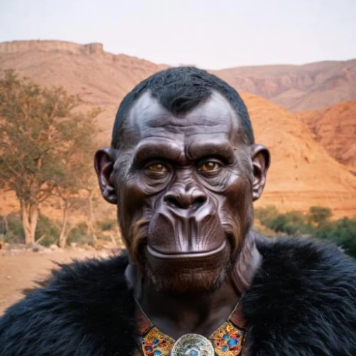ape,anmatjere man,african man,gorilla,bonobo,aborigine,bushmeat,chimp,the blood breast baboons,africanis,chimpanzee,african american male,silverback,tribal chief,african businessman,primate,african-american,people of uganda,common chimpanzee,african