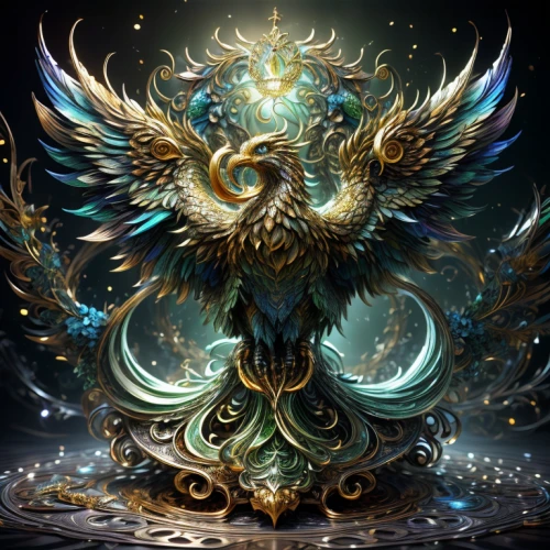 garuda,fantasy art,archangel,gryphon,baroque angel,the archangel,apophysis,ornamental bird,fractals art,harpy,filigree,gold filigree,metatron's cube,faery,fairy peacock,imperial eagle,angel wing,uriel,fractalius,peacock