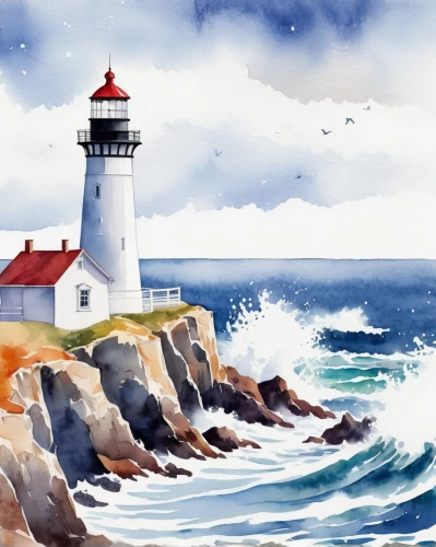 light house,electric lighthouse,lighthouse,red lighthouse,maine,light station,petit minou lighthouse,crisp point lighthouse,watercolor,watercolor painting,watercolor background,point lighthouse torch,watercolor paint,cape cod,portland head light,watercolor sketch,new england,water color,coastal landscape,massachusetts,Illustration,Paper based,Paper Based 25