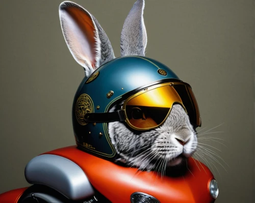 american snapshot'hare,easter bunny,deco bunny,motorcycle helmet,anthropomorphized animals,animals play dress-up,gray hare,wild rabbit,jack rabbit,domestic rabbit,thumper,retro easter card,ski helmet,steppe hare,rabbit,white rabbit,rabbit owl,hare,happy easter hunt,wild hare,Illustration,Realistic Fantasy,Realistic Fantasy 08