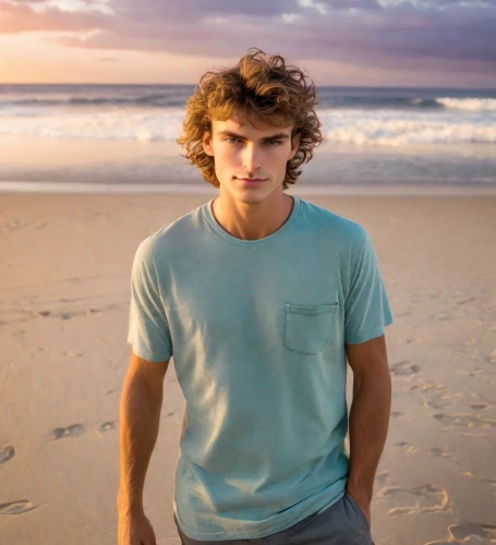 surfer hair,senior photos,male model,austin stirling,beach background,austin morris,surfer,carlsbad,christian berry,curly brunette,alex andersee,aussie,curly hair,george russell,young model,oceanside,walk on the beach,danila bagrov,bales,man at the sea,Photography,Realistic