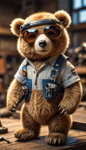 3d teddy,pubg mascot,cute bear,cub,scandia bear,bear teddy,nordic bear,slothbear,teddy-bear,bear,aviator,left hand bear,russkiy toy,woodworker,teddy bear,teddybear,teddy bear crying,anthropomorphized animals,blue-collar worker,cute cartoon character,Photography,General,Realistic