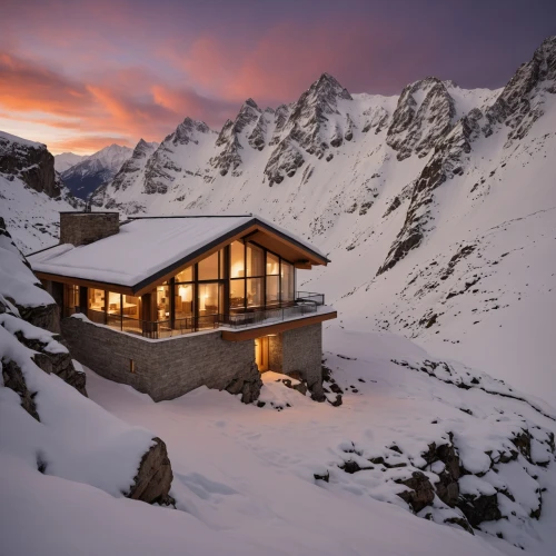 alpine hut,mountain hut,monte rosa hut,mountain huts,snow shelter,house in mountains,ortler winter,house in the mountains,the cabin in the mountains,snow house,winter house,avalanche protection,alpine sunset,alpine style,chalet,snowhotel,snow roof,monte-rosa-group,mountain station,alpine region,Photography,General,Realistic