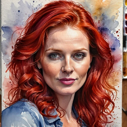red-haired,woman portrait,red head,oil painting,photo painting,painting,redheads,painting technique,artist portrait,watercolor painting,oil painting on canvas,painter,redhair,oil paint,watercolor,art painting,face portrait,fantasy portrait,portrait of christi,watercolor paint