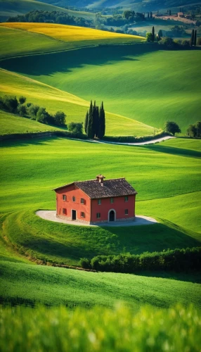 tuscany,tuscan,italy,italia,home landscape,green landscape,countryside,landscape photography,monferrato,campagna,beautiful landscape,green fields,landscape nature,farm landscape,lonely house,rural landscape,piemonte,red barn,nature landscape,rolling hills,Photography,General,Cinematic