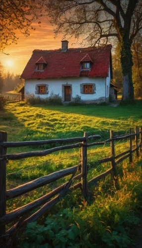 home landscape,country cottage,lonely house,farm house,danish house,farmhouse,country house,little house,rural landscape,red barn,farm landscape,small house,old house,cottage,beautiful home,summer cottage,ancient house,old home,farm hut,traditional house,Photography,General,Fantasy