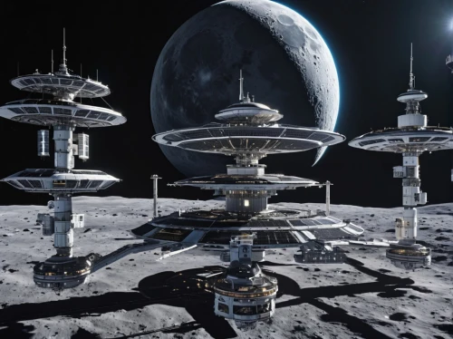 moon base alpha-1,sky space concept,federation,space ships,lunar landscape,fleet and transportation,stations,moon vehicle,saturnrings,lunar prospector,phase of the moon,space port,orrery,space tourism,space station,earth station,solar cell base,research station,futuristic landscape,space craft,Photography,General,Realistic