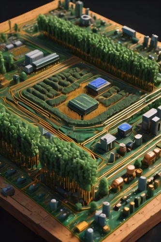 circuit board,industrial area,solar cell base,solar farm,printed circuit board,industrial landscape,3d rendering,industrial fair,3d render,tilt shift,container terminal,farmlands,industrial plant,render,smart city,military training area,inland port,data center,farms,soccer field,Photography,General,Sci-Fi