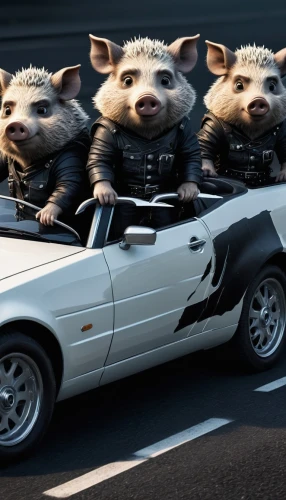 raccoons,hedgehogs,hogs,rocket raccoon,roll out,szymbark,street racing,anthropomorphized animals,patrols,car race,fast and furious,car racing,fast cars,hedgehog heads,rodents,velocipids,sports car racing,kiastnuts,caper family,crossover suv,Illustration,Realistic Fantasy,Realistic Fantasy 46