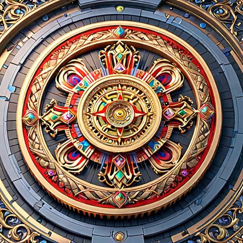 astronomical clock,dharma wheel,nataraja,chinese screen,time spiral,the aztec calendar,mandala,circular ornament,world clock,mechanical puzzle,mandala art,dartboard,ship's wheel,decorative fan,clock face,wall clock,dart board,grandfather clock,clockmaker,new year clock,Anime,Anime,General