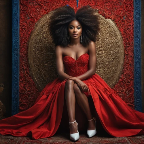 queen of hearts,black woman,african american woman,queen,lady in red,brandy,beautiful african american women,red gown,man in red dress,queen bee,african woman,queen crown,black women,queen s,royalty,queen of the night,afro-american,root chakra,afroamerican,a woman,Photography,General,Fantasy