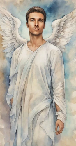the archangel,guardian angel,archangel,business angel,angel moroni,god,angelology,greer the angel,angel,messenger of the gods,the face of god,apollo,greek god,angel wing,angel wings,prophet,uriel,christian,tesla,stone angel,Digital Art,Watercolor