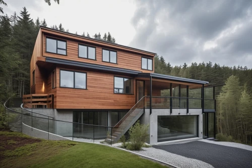 timber house,cubic house,modern house,modern architecture,house in the forest,wooden house,eco-construction,dunes house,cube house,house in the mountains,house in mountains,frame house,residential house,smart house,corten steel,metal cladding,two story house,inverted cottage,log home,chalet,Photography,General,Realistic