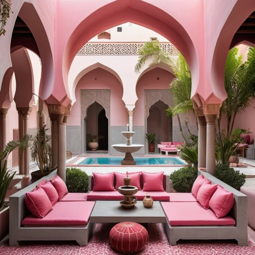 marrakesh,morocco,riad,moroccan pattern,marrakech,pink city,moorish,inside courtyard,courtyard,alcazar of seville,alhambra,alcazar,cabana,boutique hotel,casa fuster hotel,pink squares,pink chair,marocchino,persian architecture,morocco lanterns,Photography,General,Realistic