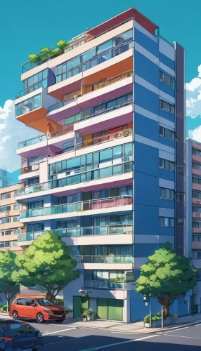 apartment building,apartment block,apartment complex,sky apartment,apartment-blocks,an apartment,apartments,apartment blocks,apartment house,apartment buildings,residential,honolulu,suburb,block of flats,shared apartment,apartment,residential tower,mixed-use,townhouses,residential area,Illustration,Japanese style,Japanese Style 03