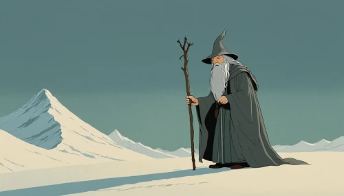 gandalf,father frost,the wizard,jrr tolkien,wizard,albus,eternal snow,magus,glory of the snow,hans christian andersen,scythe,imperial coat,long coat,the wanderer,quarterstaff,the abbot of olib,the snow queen,wizards,grim reaper,pall-bearer,Illustration,Japanese style,Japanese Style 08