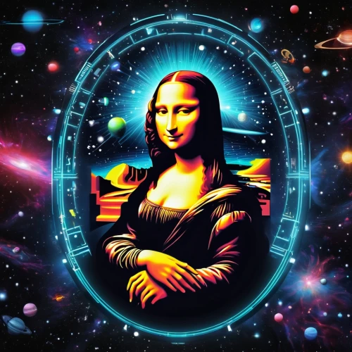 mona lisa,andromeda,the mona lisa,zodiac sign libra,horoscope libra,libra,leonardo da vinci,copernican world system,digiart,vinci,callisto,andromeda galaxy,virgo,horoscope pisces,astral traveler,star mother,yogananda,geocentric,zodiac sign gemini,longitude,Conceptual Art,Sci-Fi,Sci-Fi 30