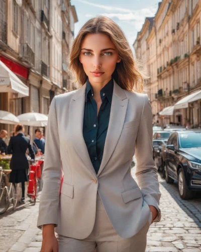 woman in menswear,menswear for women,pantsuit,business woman,navy suit,businesswoman,business girl,paris,bolero jacket,paris shops,men's suit,wedding suit,suit trousers,white-collar worker,france,femme fatale,suit,business women,woman walking,women fashion,Photography,Realistic