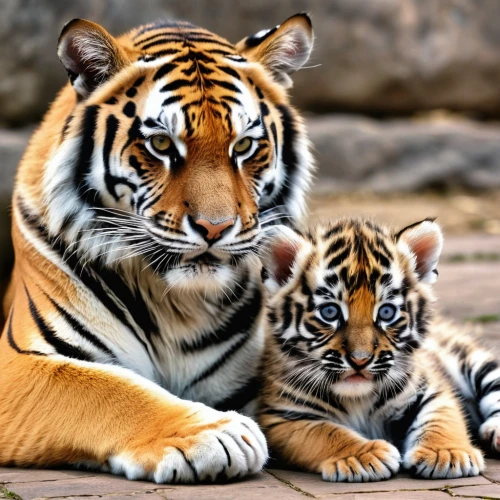 malayan tiger cub,tiger cub,baby with mom,tigers,cute animals,exotic animals,young tiger,little girl and mother,big cats,mother and infant,mother and baby,cute animal,asian tiger,wildlife,wild animals,mother and son,animal world,mother and daughter,mothers love,horse with cub,Photography,General,Realistic