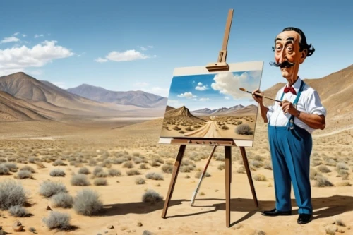 el salvador dali,dali,caricaturist,meticulous painting,painting technique,italian painter,painter,photoshop school,illustrator,art painting,clay animation,artist,distance-learning,creative arts,photoshop creativity,digital compositing,man with a computer,surrealism,animator,high-wire artist