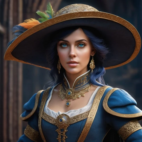 the hat of the woman,artemisia,the hat-female,fantasy portrait,blue enchantress,violet head elf,sterntaler,natural cosmetic,witch's hat icon,cleopatra,sorceress,fantasy woman,womans hat,celtic queen,venetia,catarina,custom portrait,woman's hat,veronica,fantasia,Photography,General,Sci-Fi
