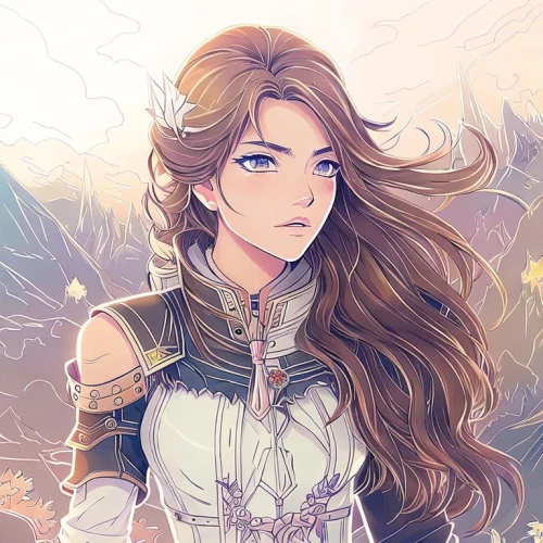 joan of arc,fantasy portrait,fairy tale character,vanessa (butterfly),rosa ' amber cover,eglantine,vane,elven,artemisia,fantasy woman,fae,game illustration,archangel,angel,heroic fantasy,jessamine,eagle illustration,elza,celtic queen,mountain spirit,Common,Common,Japanese Manga