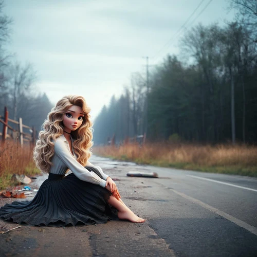 girl in a long dress,road forgotten,girl walking away,conceptual photography,portrait photography,girl in a long,roadside,girl and car,passion photography,blonde girl with christmas gift,empty road,relaxed young girl,country dress,torn dress,a girl in a dress,girl sitting,little girl in wind,vintage woman,long road,fusion photography