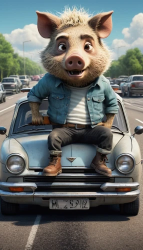 opossum,rocket raccoon,szymbark,anthropomorphized animals,citroën nemo,car,madagascar,figaro,cartoon car,e car,rocket,turbo,badger,cgi,coccoon,citroen,carbossiterapia,hog xiu,corolla,citroën,Conceptual Art,Graffiti Art,Graffiti Art 01