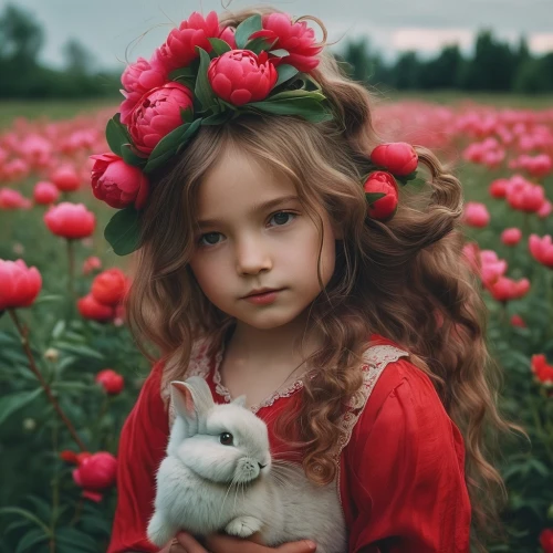 girl in flowers,beautiful girl with flowers,little girl in pink dress,flower girl,girl picking flowers,bunny on flower,little red riding hood,holding flowers,little girl in wind,innocence,mystical portrait of a girl,red flowers,girl in a wreath,little girl fairy,little flower,child portrait,flower animal,red carnations,little bunny,red flower,Photography,Documentary Photography,Documentary Photography 08