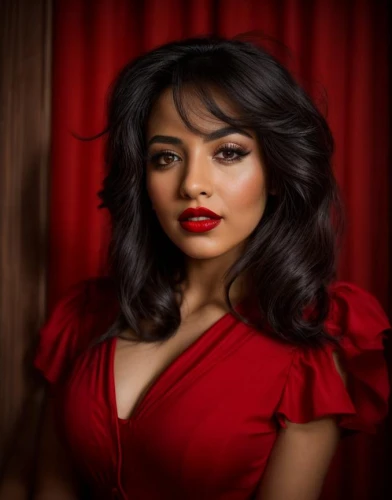 on a red background,lady in red,kamini kusum,indian celebrity,yemeni,portrait background,kamini,amitava saha,pooja,red background,persian,iranian,indian,red lips,red,bangladeshi taka,indian woman,ash leigh,santana,red lipstick,Common,Common,Photography
