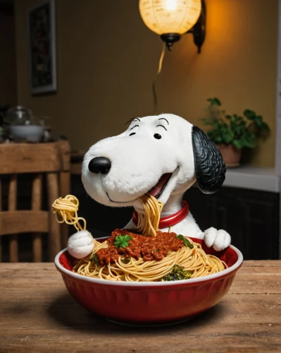 snoopy,hot dry noodles,pasta,chowmein,spaguetti,capellini,flying noodles,noodles,noodle bowl,scotty dogs,lo mein,feast noodles,soup bones,spaghetti,chow mein,fettuccine,linguine,fried noodles,italian pasta,spaghetti alla puttanesca,Photography,General,Natural