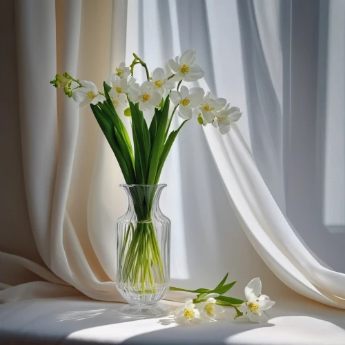 easter lilies,white tulips,madonna lily,still life of spring,jonquils,lily of the valley,freesias,flowers png,still life photography,lilies of the valley,daffodils,tulip white,calla lilies,flower arrangement lying,white lily,flower vases,jonquil,lily of the field,white flowers,window curtain,Illustration,Paper based,Paper Based 15