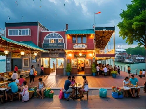 fishermans wharf,curacao,clarke quay,beach restaurant,ormoc pier,floating restaurant,hippy market,floating market,beach bar,hua hin,harbourfront,seaside resort,wharf,boatyard,food hut,rathauskeller,old city marina,tin roof,sanur,namsan hanok village,Photography,General,Fantasy