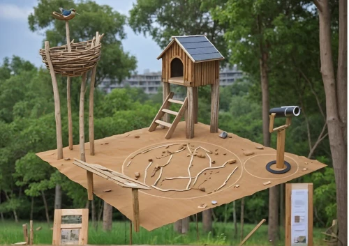 outdoor play equipment,playset,wooden birdhouse,children's playhouse,play tower,swing set,children's playground,bird house,adventure playground,play yard,garden swing,wooden swing,play area,archery stand,climbing garden,bird home,birdhouse,climbing frame,bird feeder,birdhouses